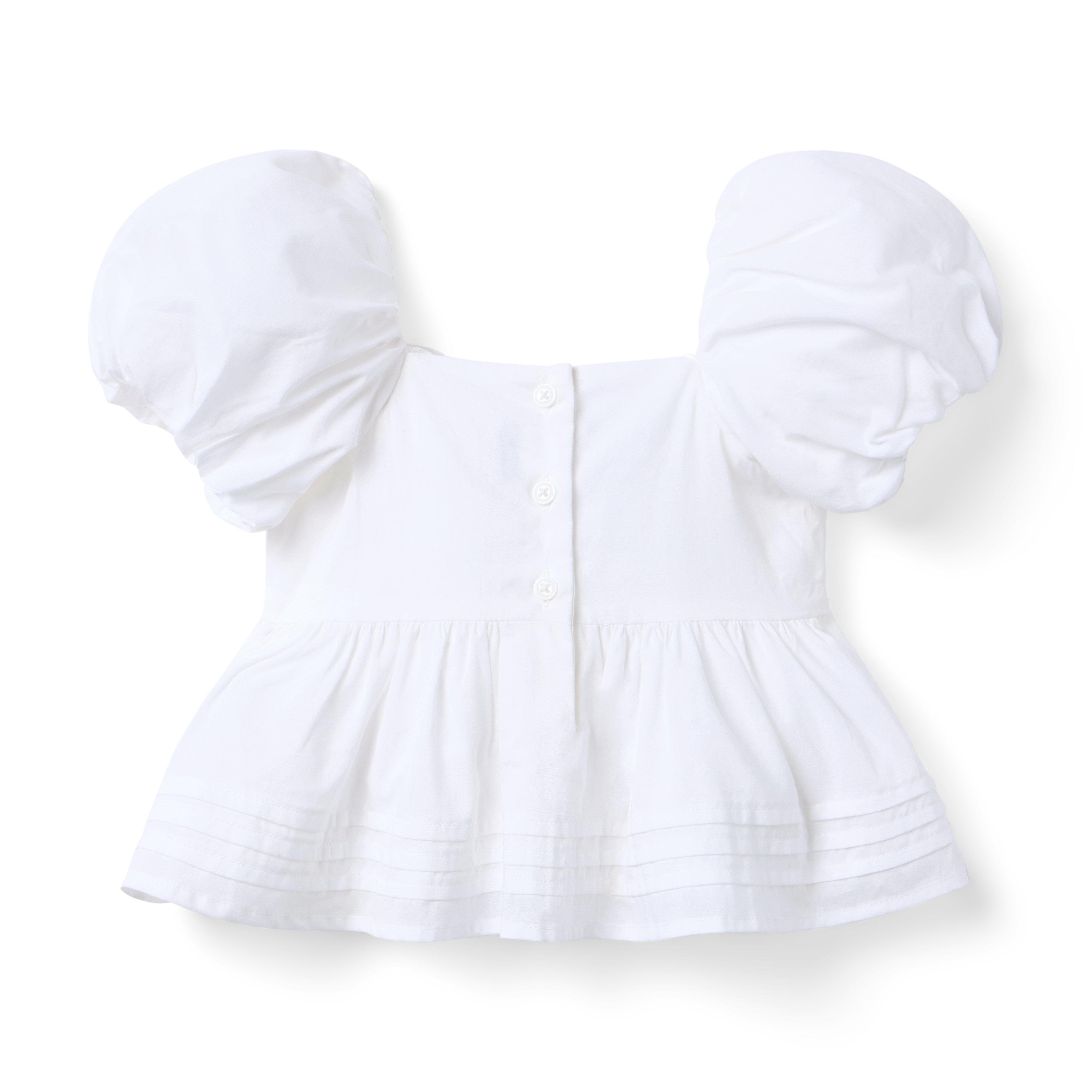 Embroidered Floral Puff Sleeve Top image number 2