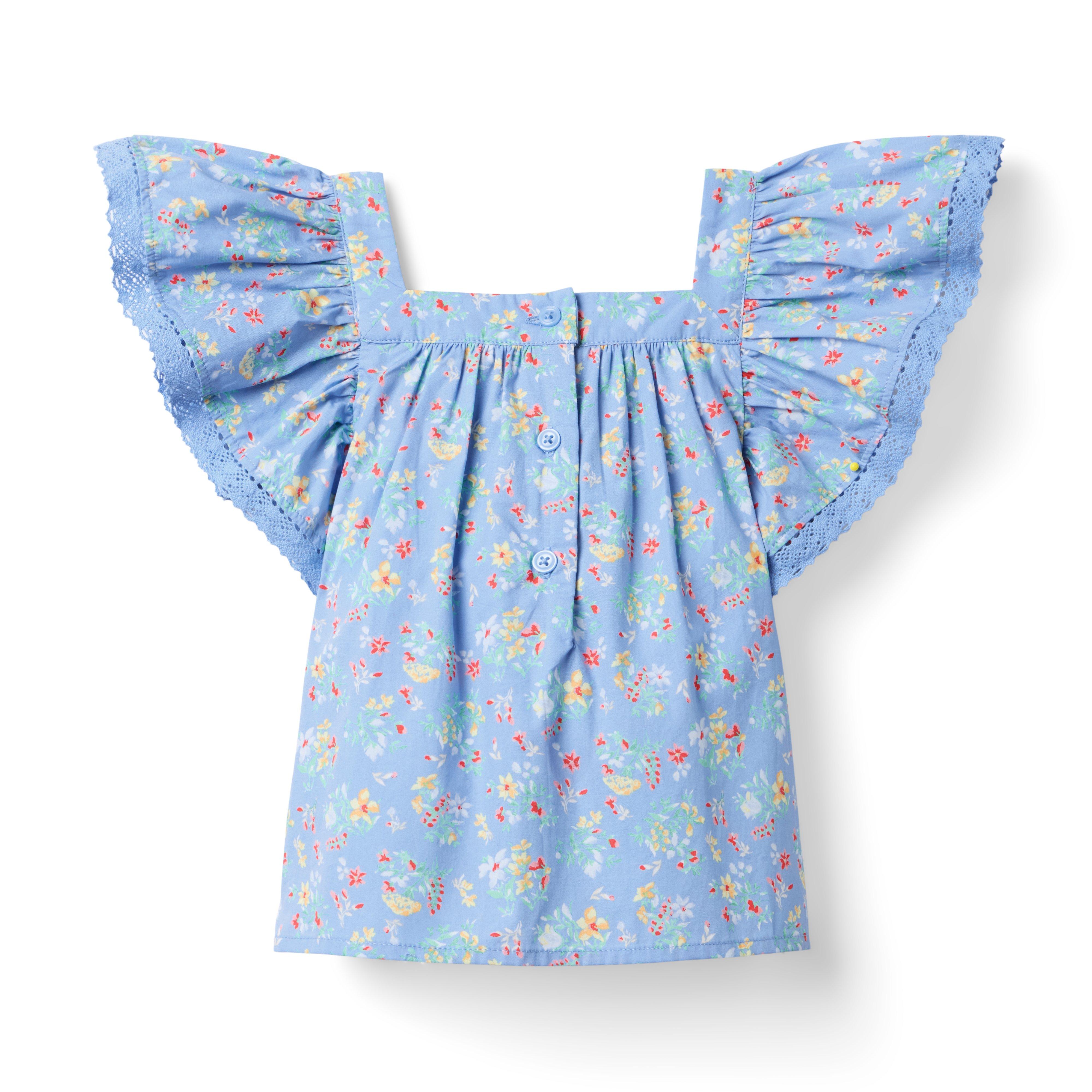 Floral Flutter Sleeve Top image number 2