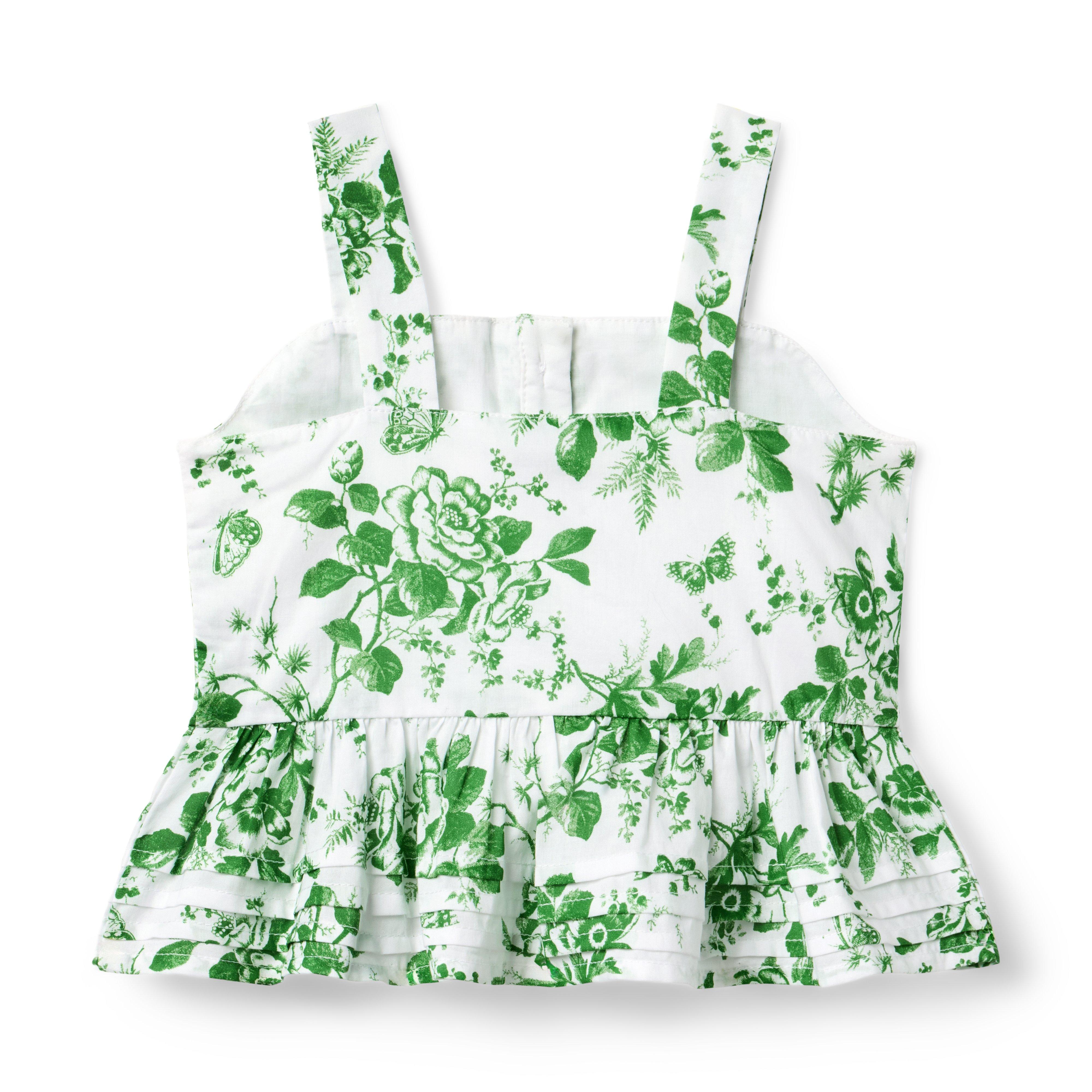 Floral Toile Pintuck Top image number 2