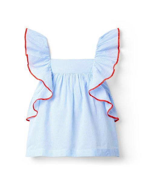 Striped Ruffle Top
