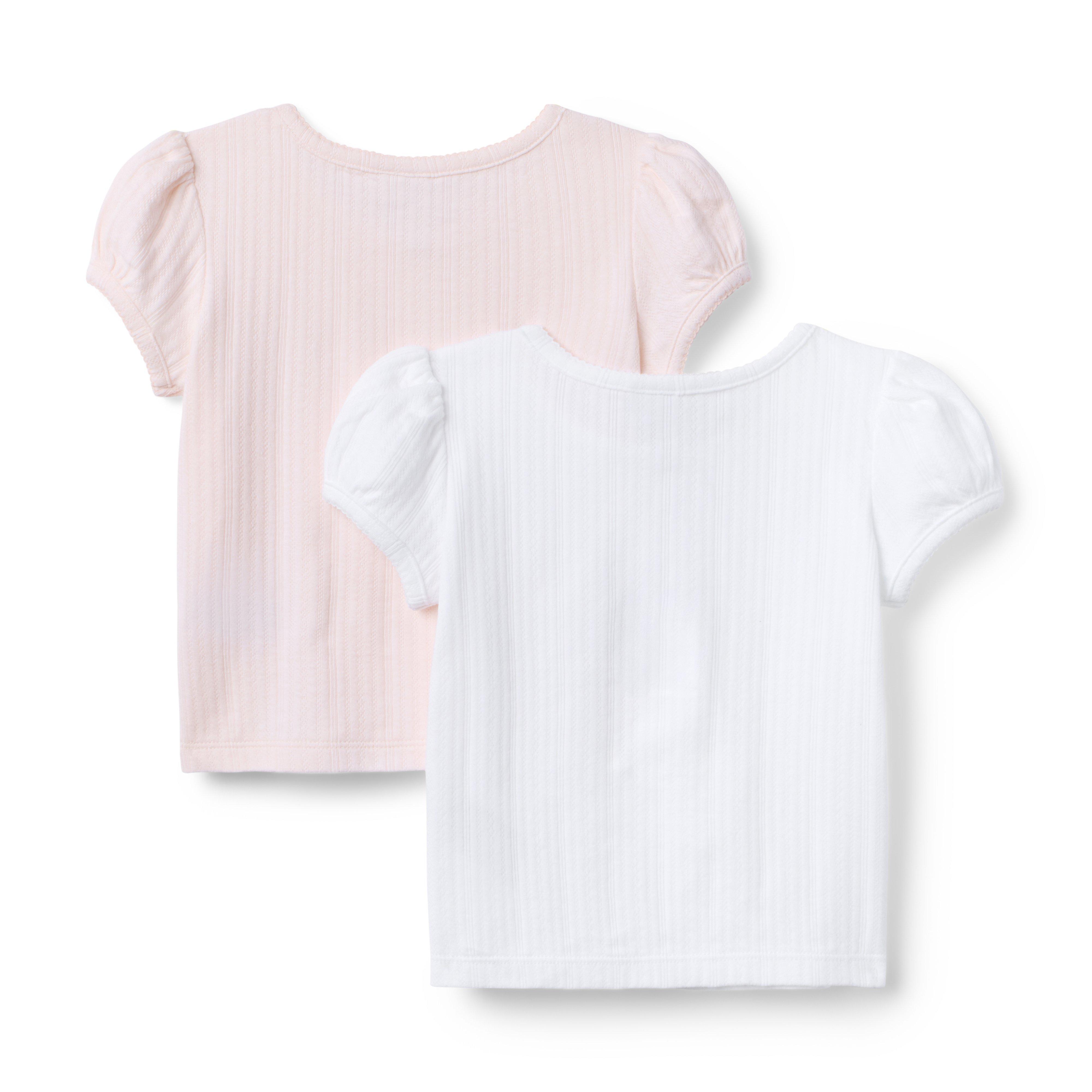 Pointelle Puff Sleeve Tee 2-Pack image number 2