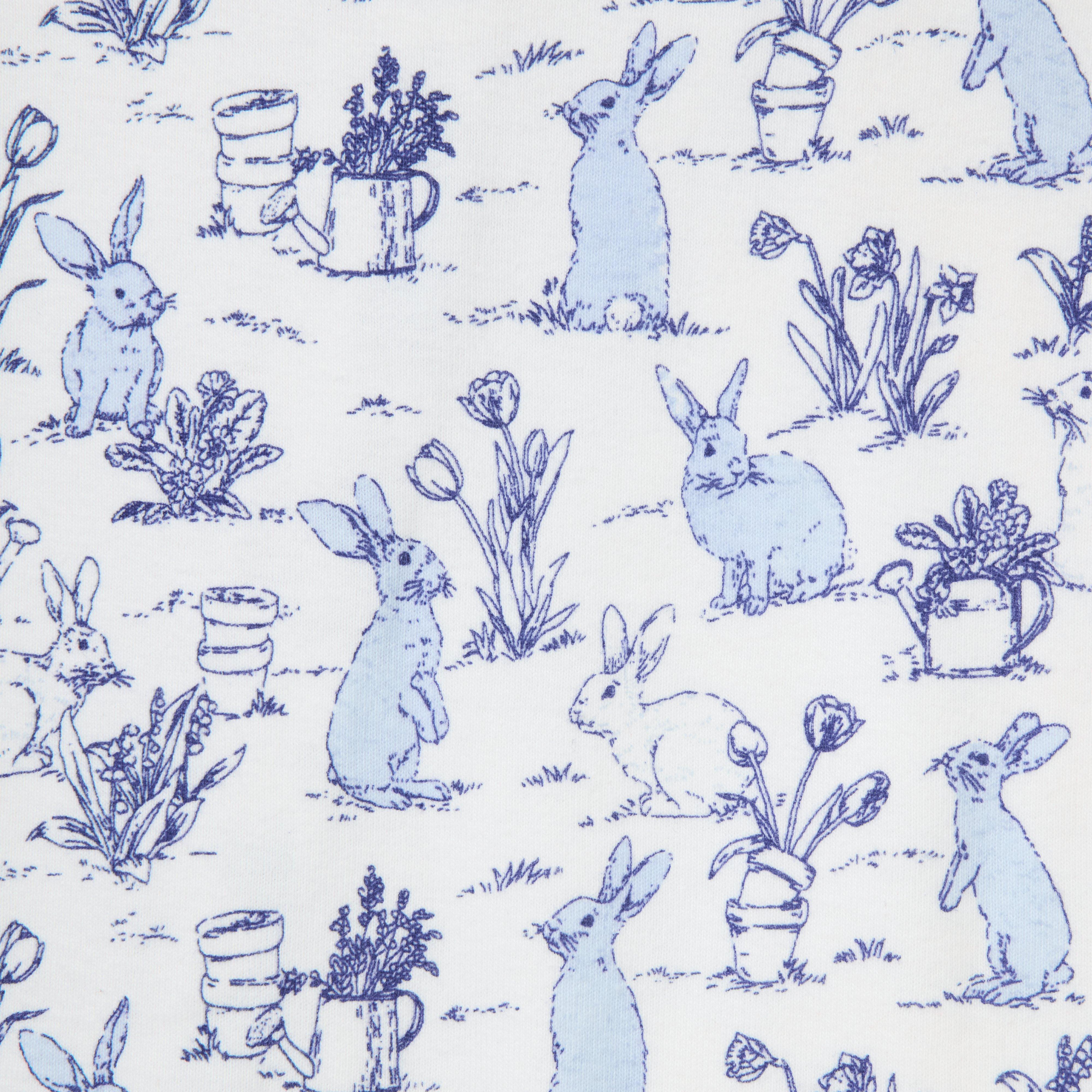Baby Good Night Footed Pajama In Bunny Toile image number 1