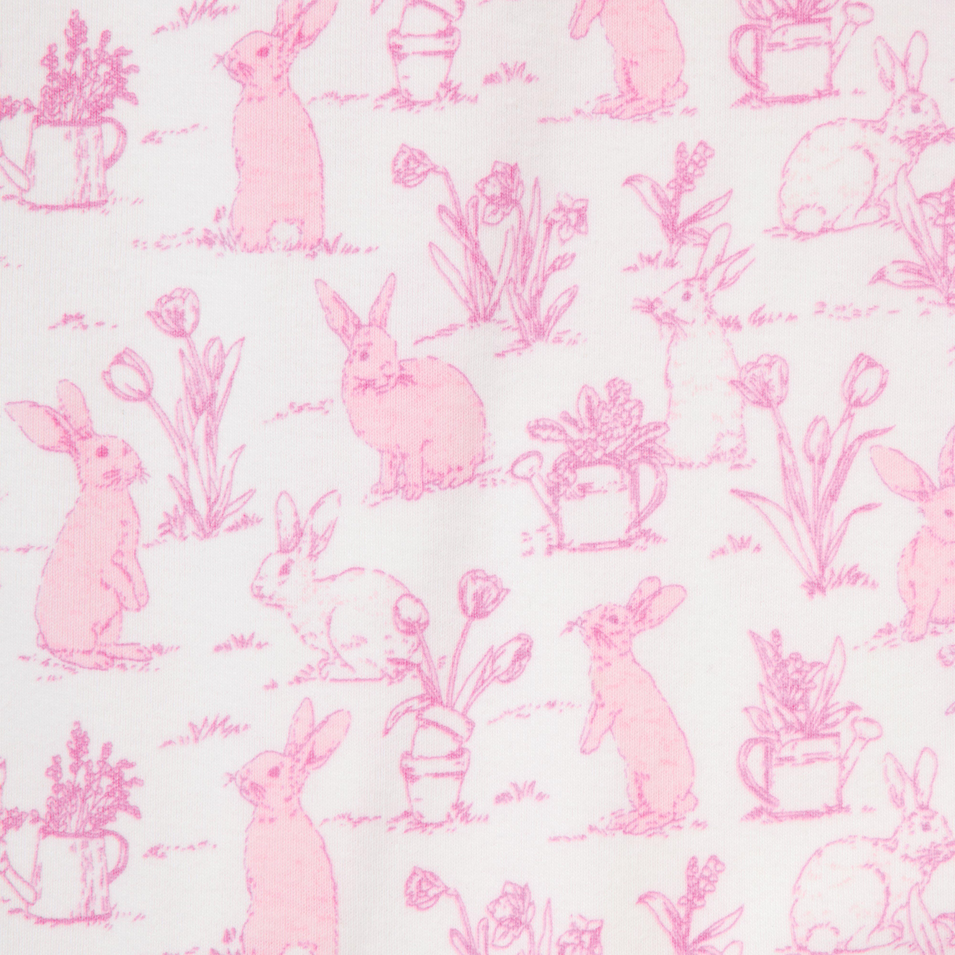 Baby Good Night Footed Pajama In Bunny Toile image number 1