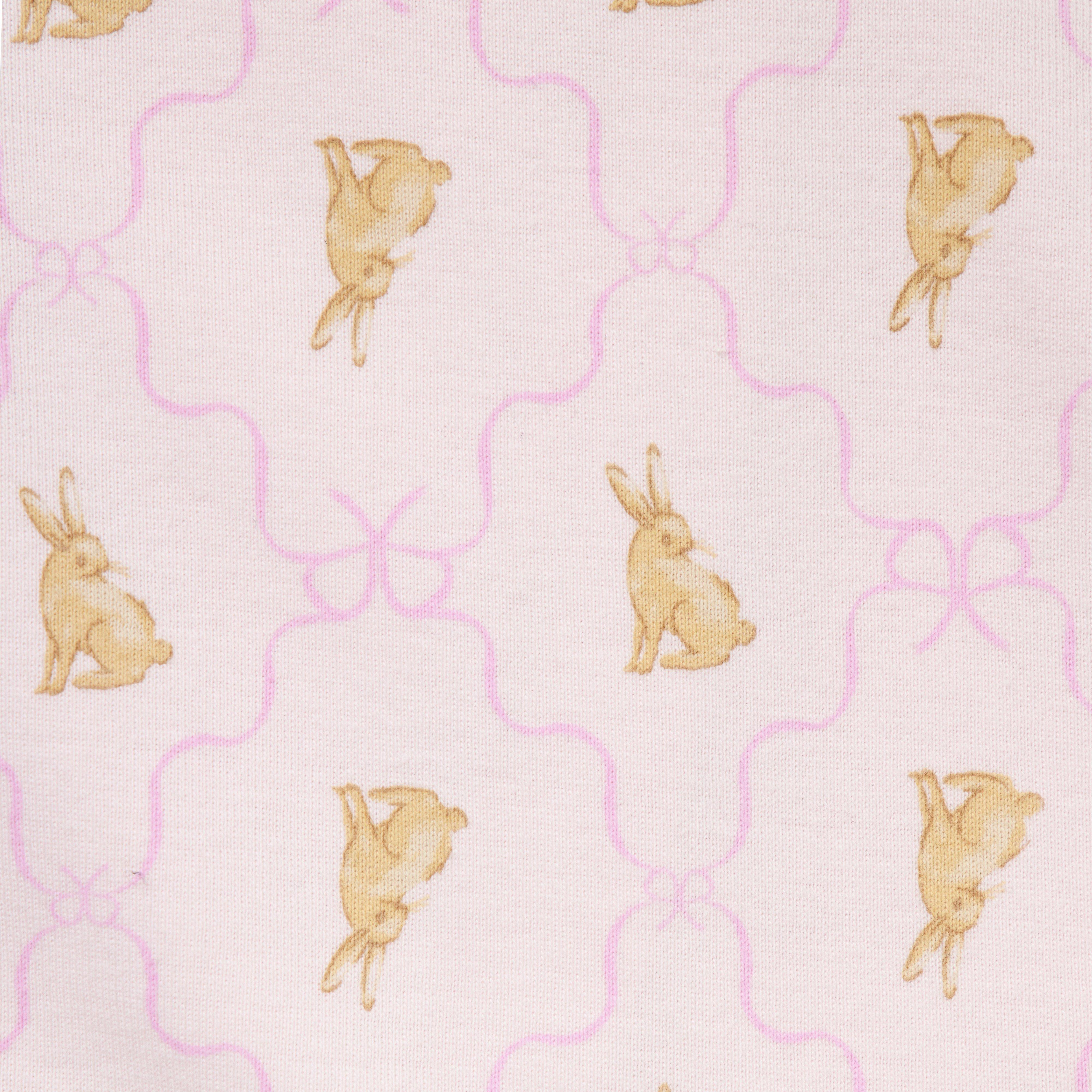 Baby Organic Cotton Bunny Bow Footed Pajama   image number 1