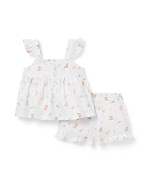 Classic Ruffle Pajama In Easter Bunny