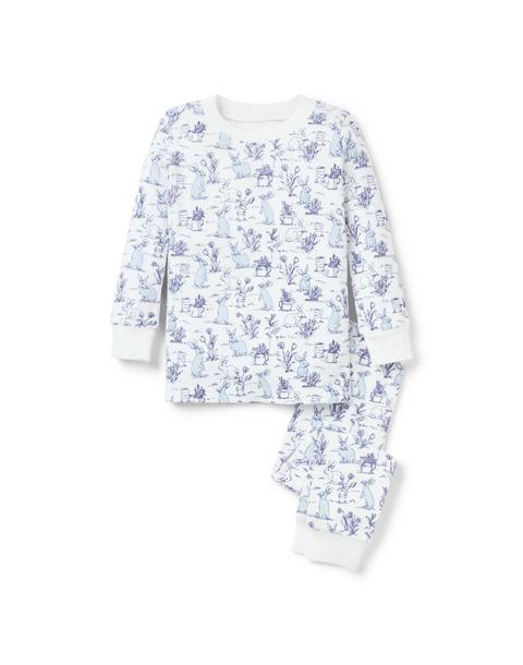 Organic Cotton Bunny Toile Pajama