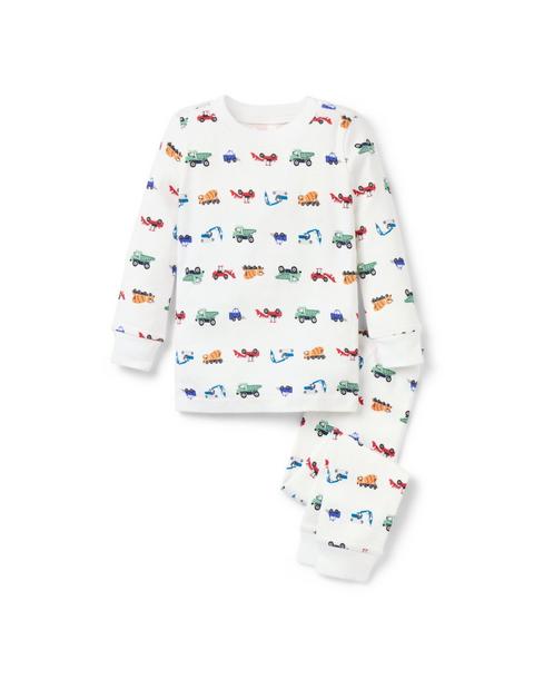 Organic Cotton Construction Trucks Pajama