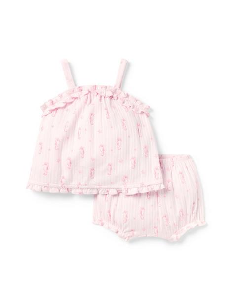 Baby Seahorse Pointelle Matching Set