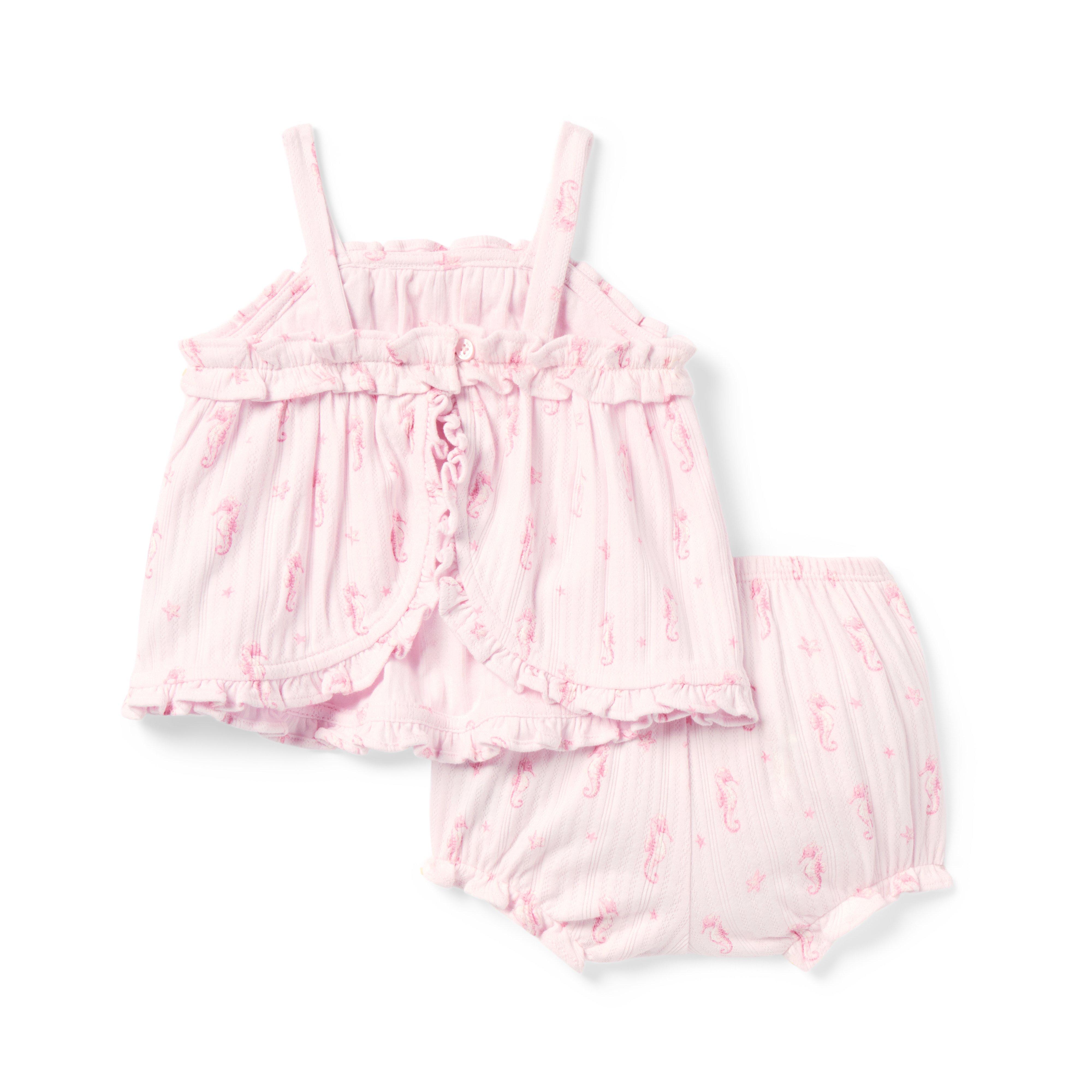 Baby Seahorse Pointelle Matching Set image number 2