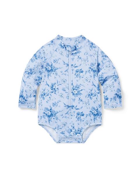 Baby Floral Rash Guard Swimsuit