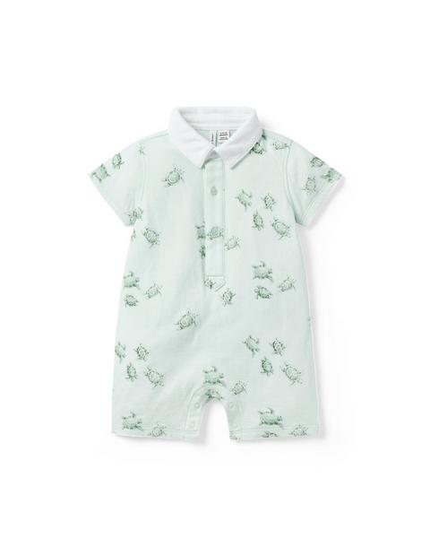 Baby Turtle Collared Romper