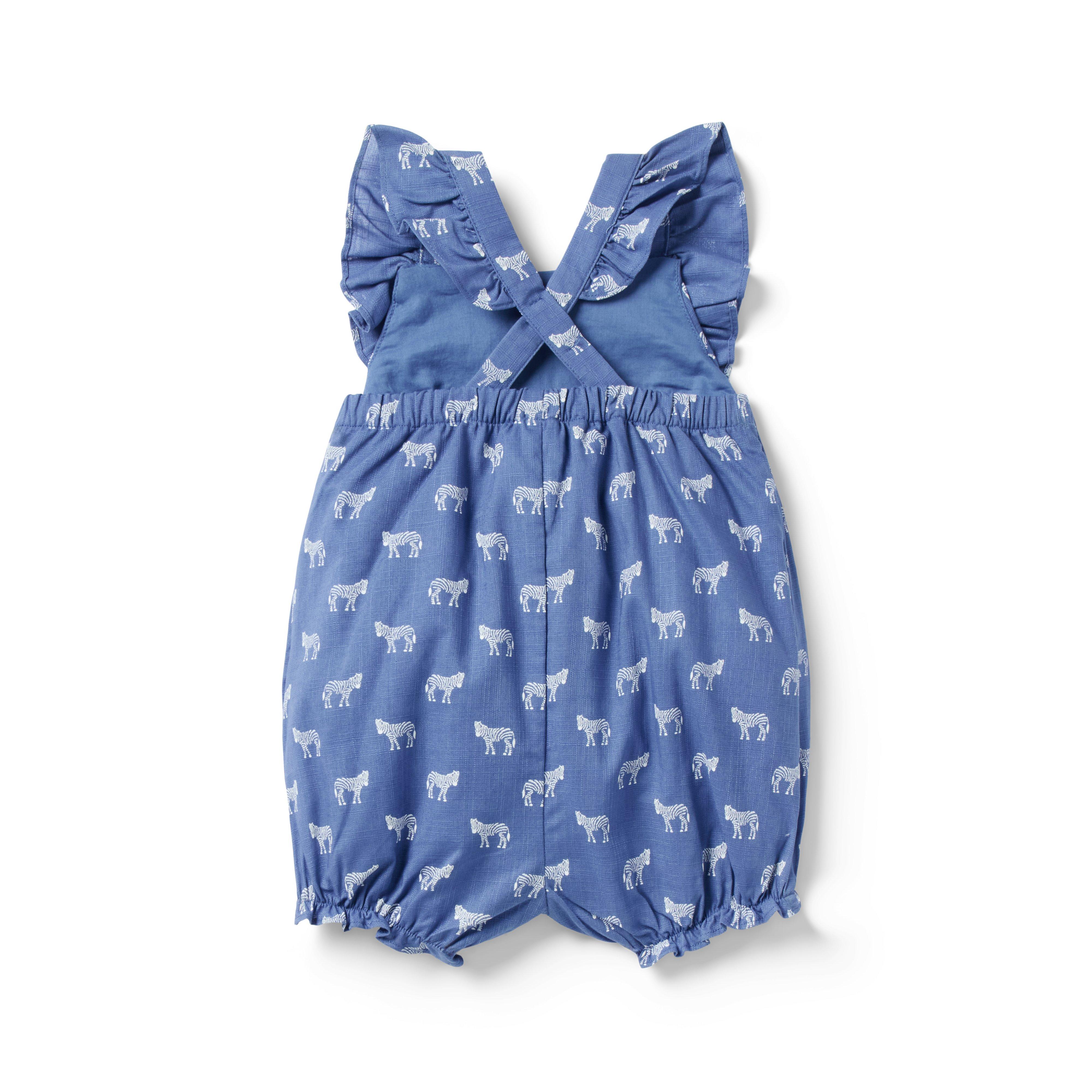 Baby Zebra Smocked Romper image number 2