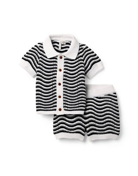 The Wavy Striped Matching Baby Set