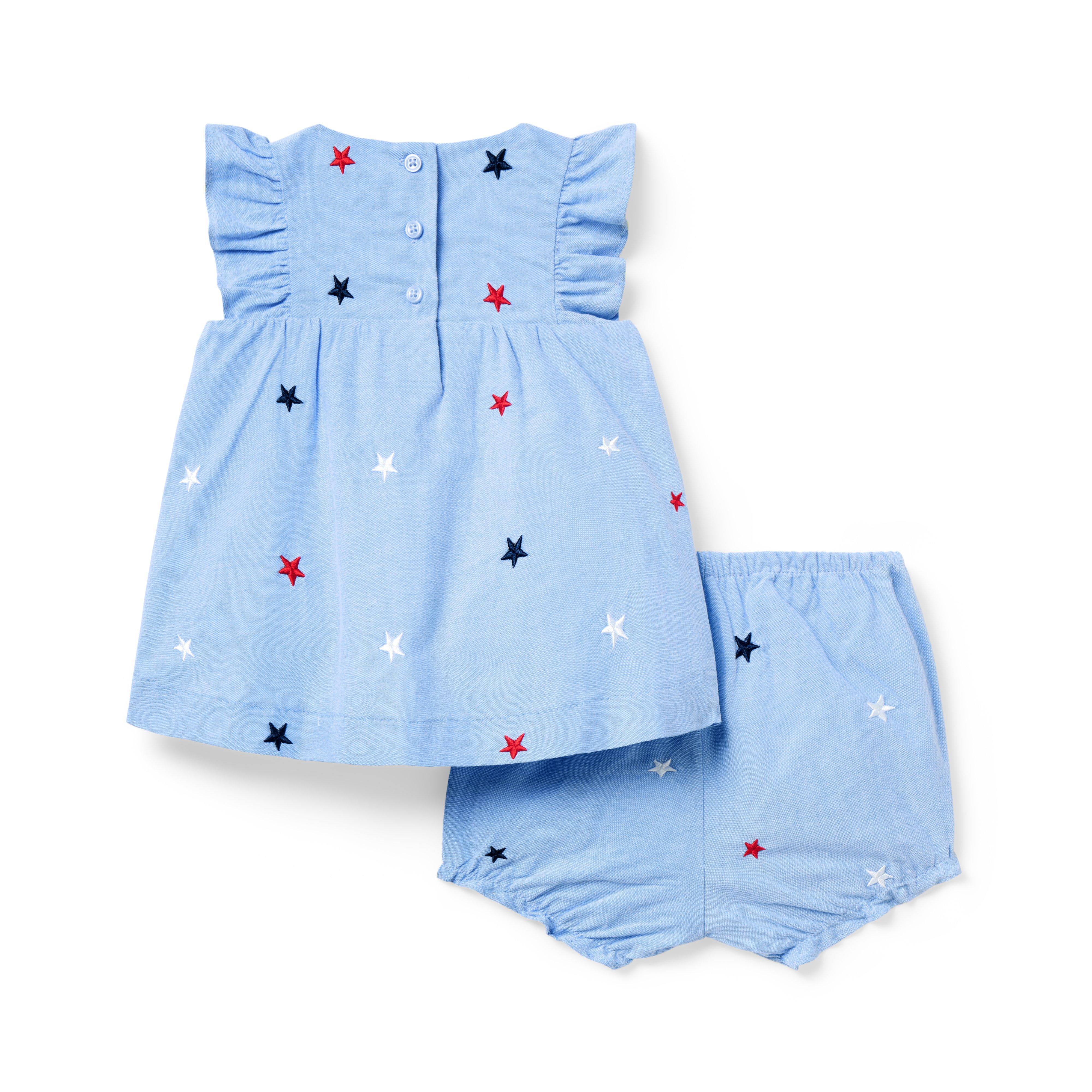 Baby Embroidered Stars Matching Set image number 2