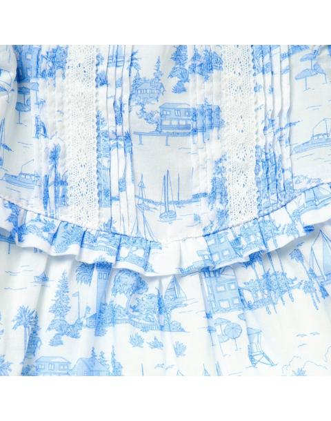 Baby Island Toile Ruffle Dress