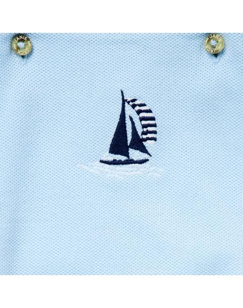 Baby Embroidered Sailboat Overall