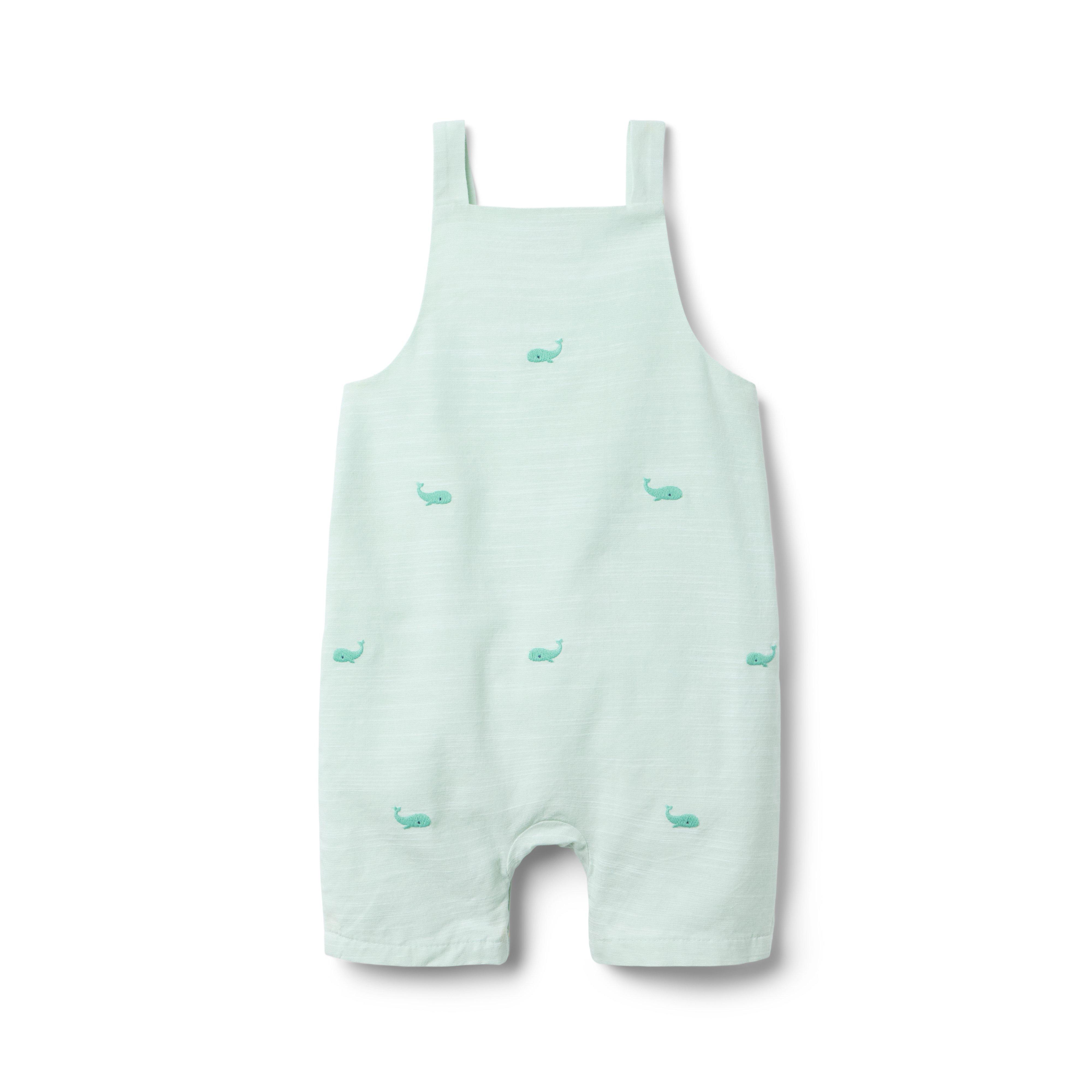 Baby Embroidered Whale Overall image number 2