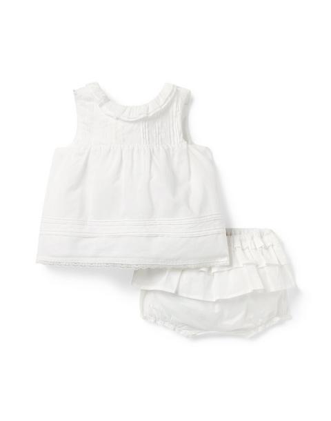 The Pintuck Lace Baby Matching Set