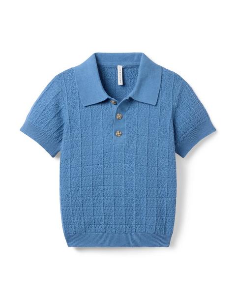 Textured Knit Polo
