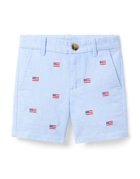 Embroidered Flag Oxford Short