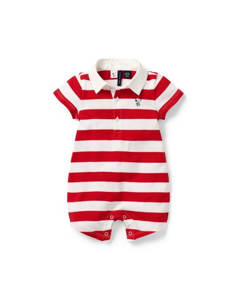 PEANUTS™ Snoopy Striped Baby Romper