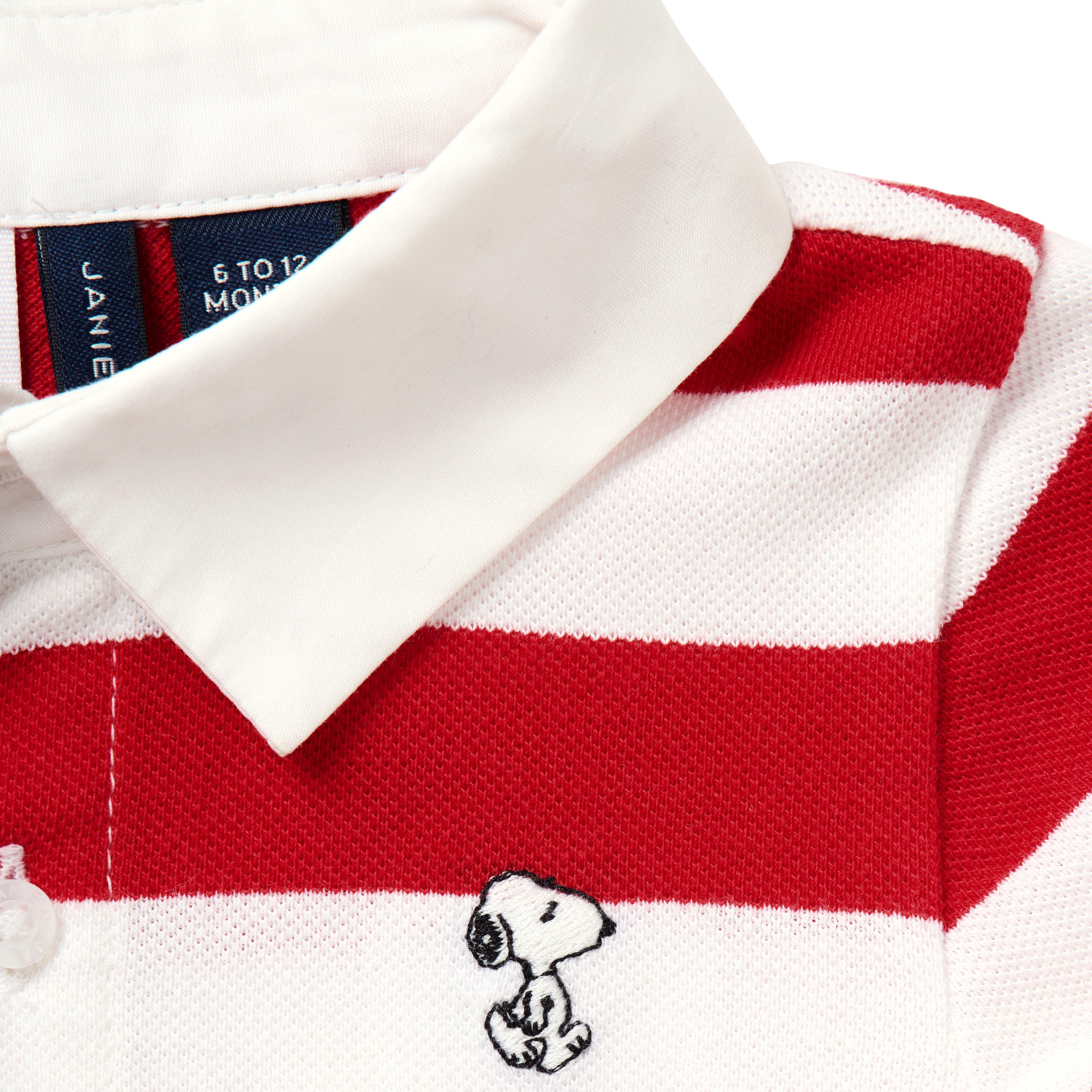 PEANUTS&trade; Snoopy Striped Baby Romper image number 1