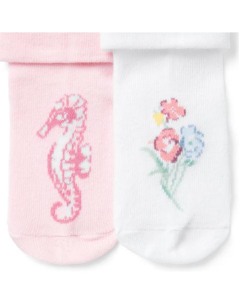 Baby Seahorse And Floral Sock 2-Pack