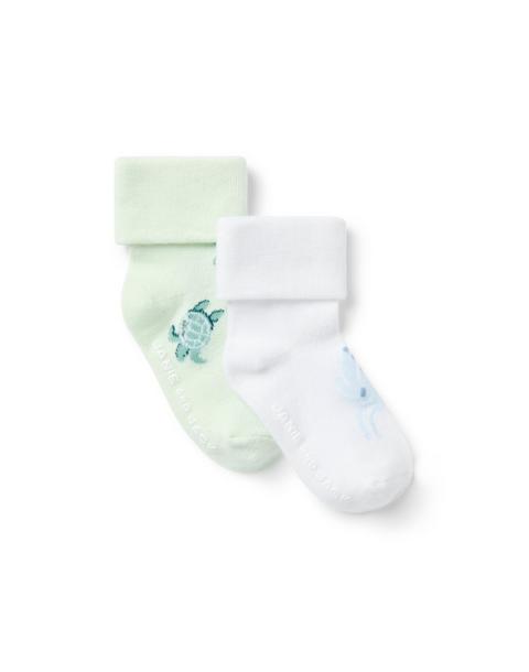 Baby Turtle And Crab Sock 2-Pack