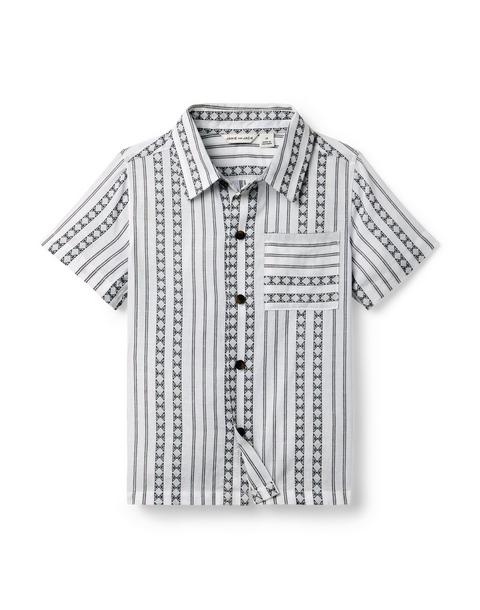 Textured Geo Striped Shirt