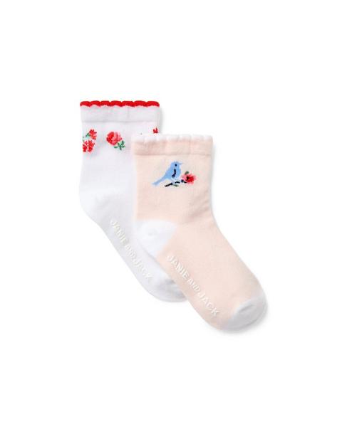 Baby Flower And Bird Sock 2-Pack
