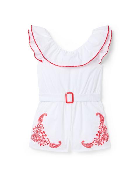 Embroidered Paisley Romper