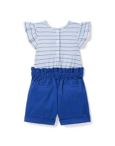 Striped Paperbag Waist Romper