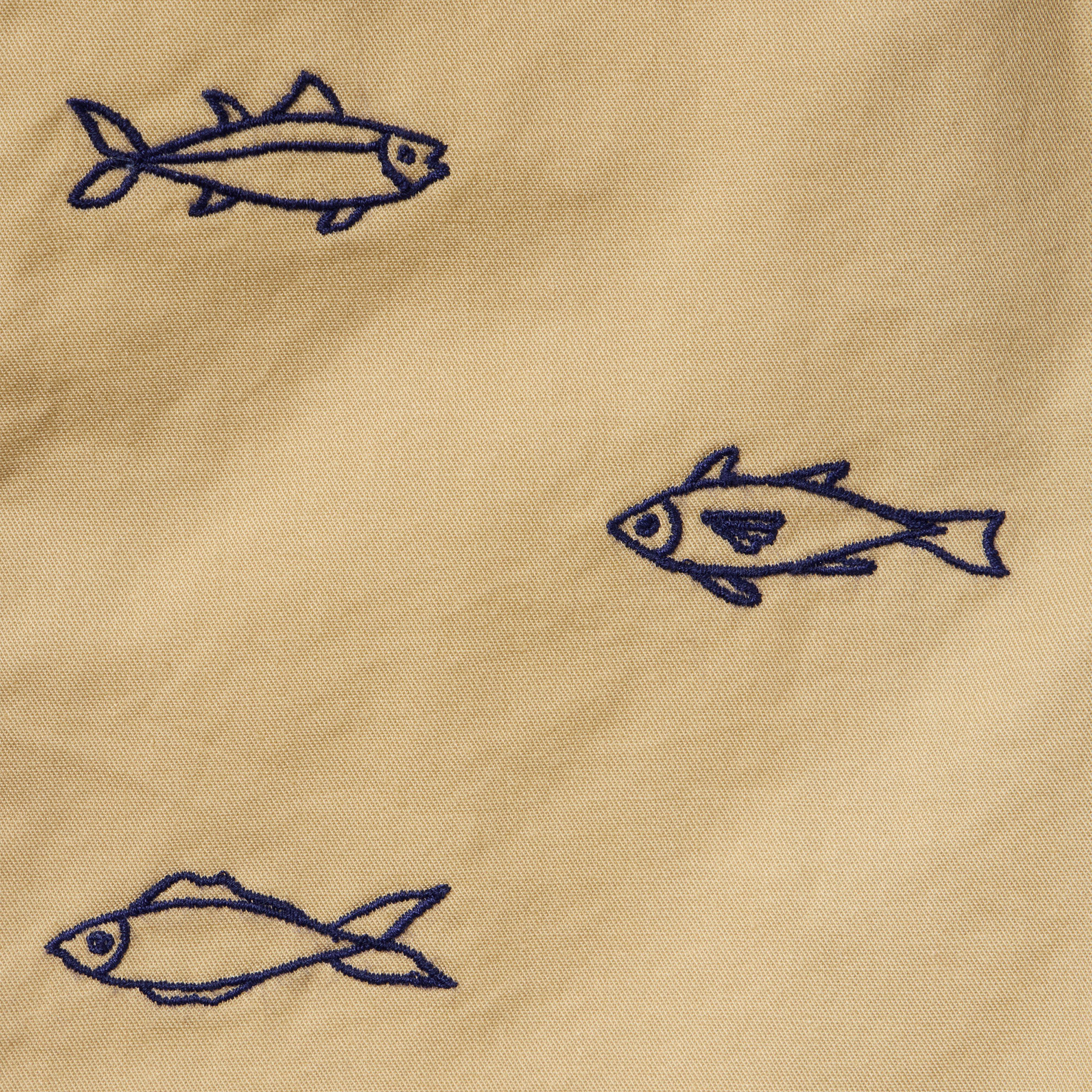 Embroidered Fish Twill Short image number 1