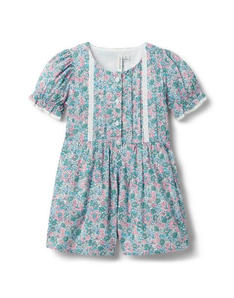 Ditsy Floral Pintuck Romper