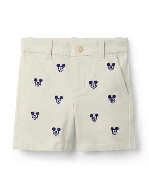 Disney Mickey Mouse Embroidered Twill Short