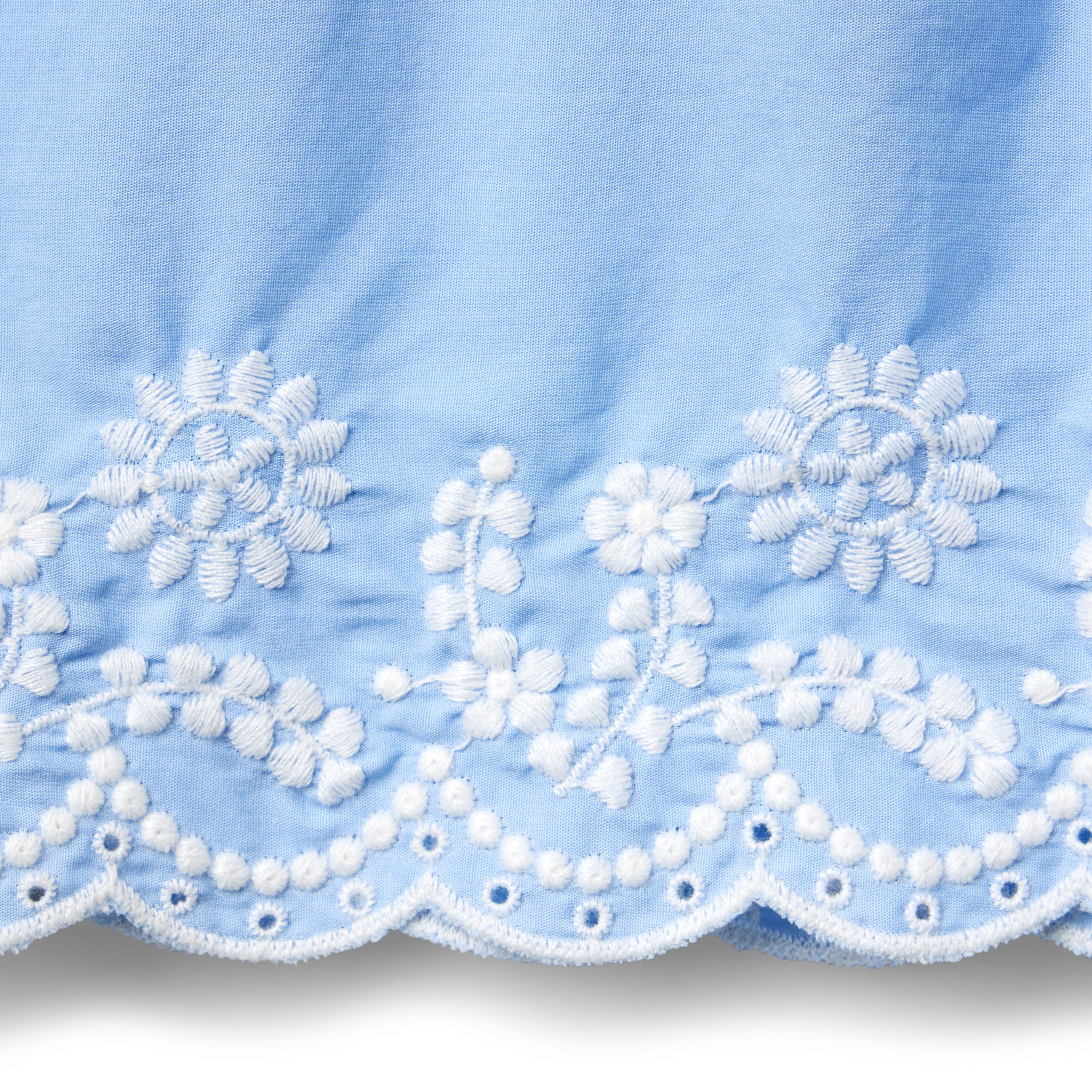 Embroidered Floral Hem Top image number 1