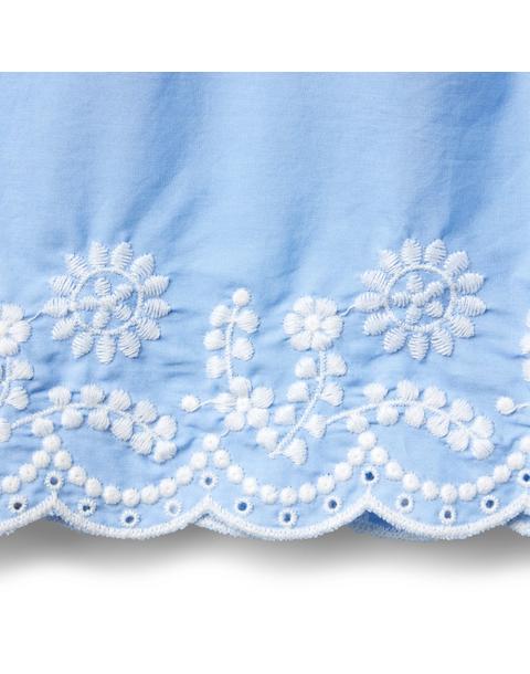 Embroidered Floral Hem Top