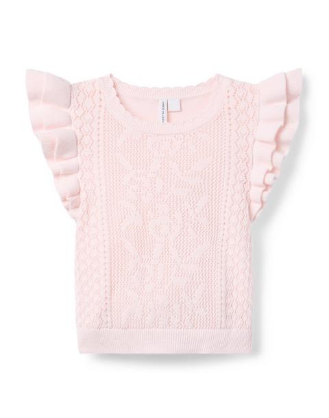 Crochet Floral Sweater Top