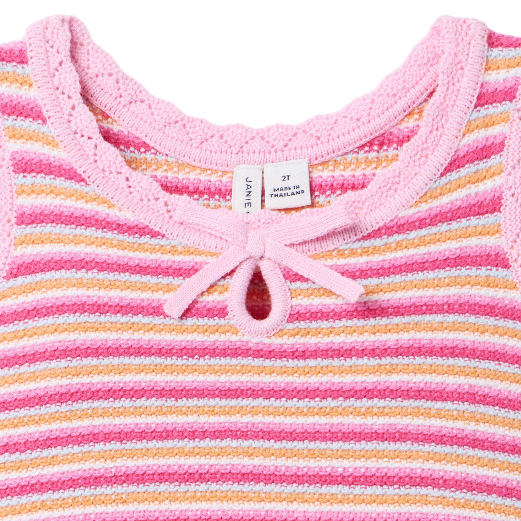 Striped Scalloped Sweater Top image number 1