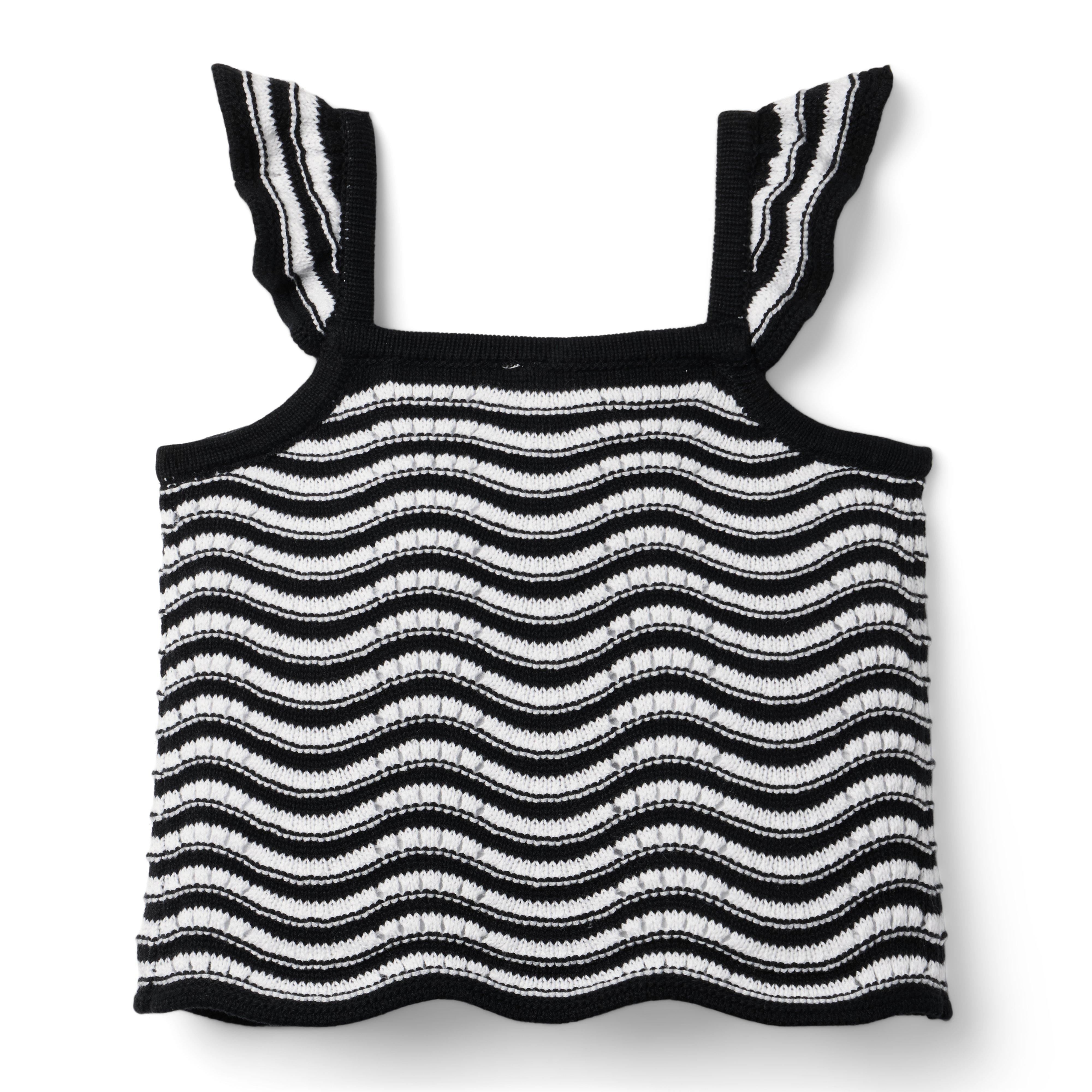 Wavy Striped Sweater Top image number 2