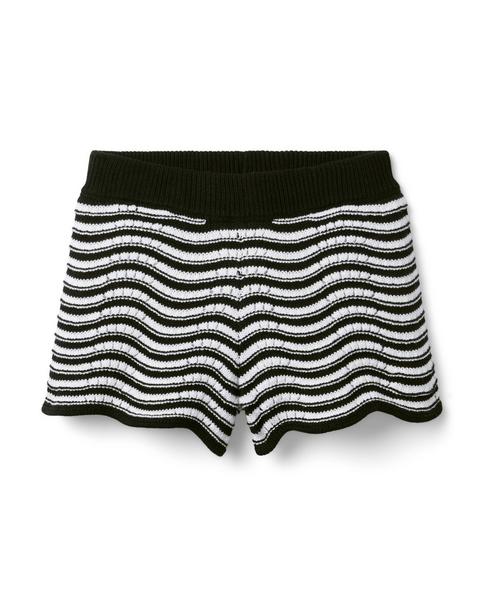 Wavy Striped Sweater Short
