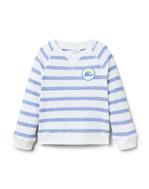 Striped Wave Patch Sweatshirt