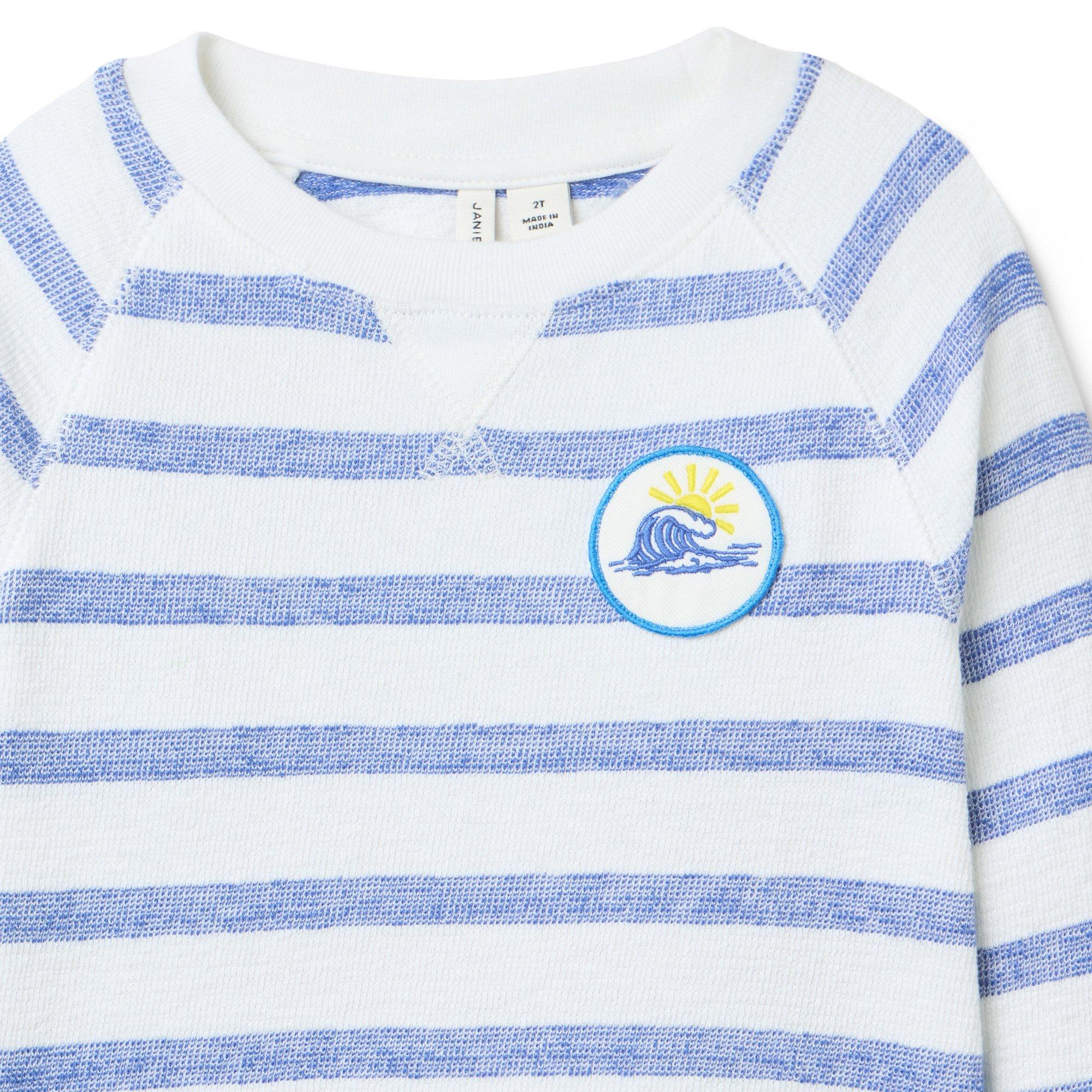 Striped Wave Patch Sweatshirt image number 1