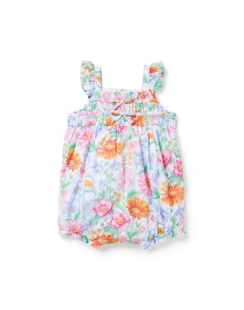 Baby Floral Bow Romper