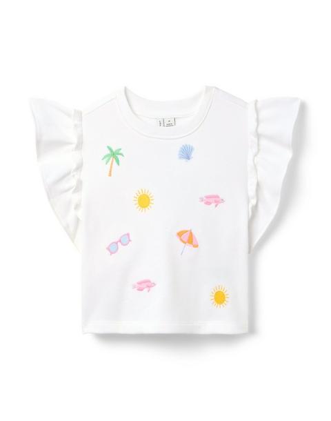 Embroidered Tropical Icon Top