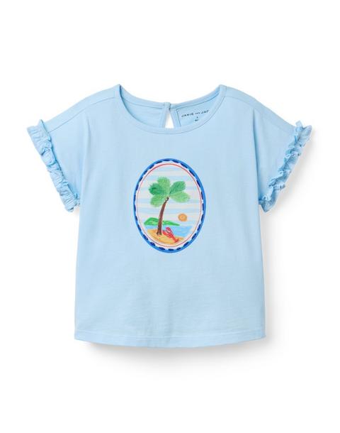 Island Palm Ruffle Tee