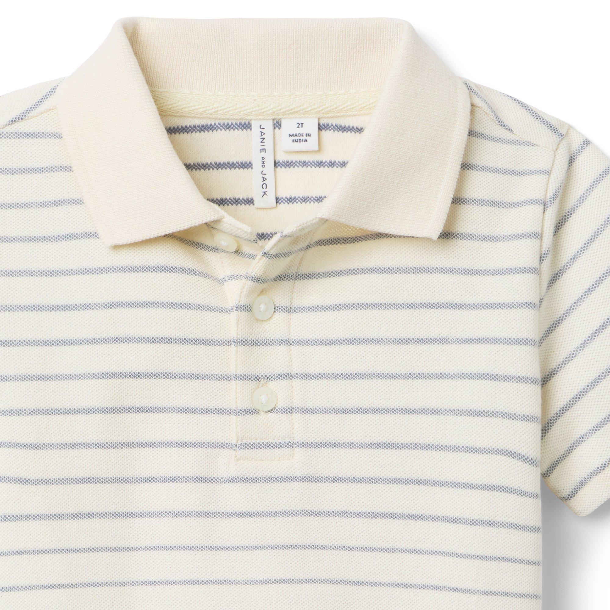 The Striped Pique Polo image number 1