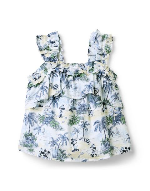 Disney Mickey Mouse Surf Toile Ruffle Top