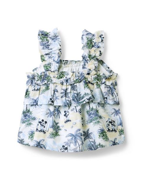 Disney Mickey Mouse Surf Toile Ruffle Top