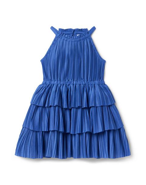 Pleated Tiered Ruffle Dress